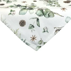XS Mitteldecke ca. 60x60 cm – Winterdeko mit Tannenzapfen – 100% Baumwolle – aus der beties Kollektion, Magie des Winters "Moggl"