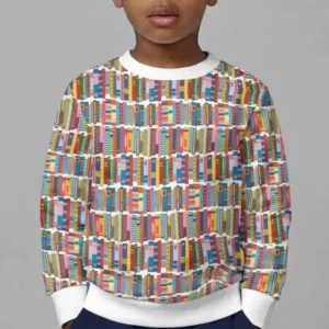 Rainbow Bookshelf Bamboo Crewneck Sweatshirt