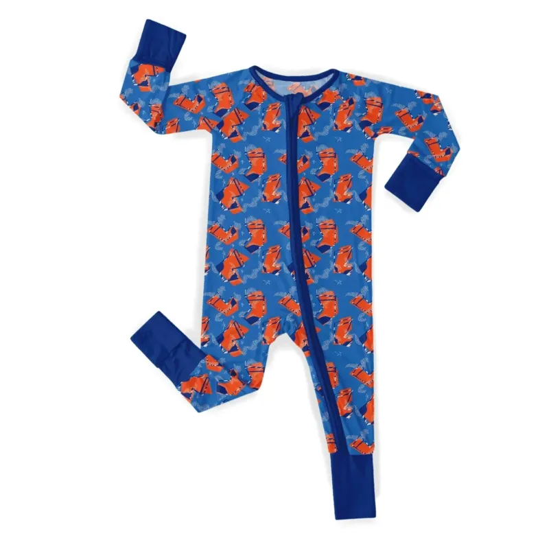 Christmas Twinkle Socks Convertible Zippered Romper , Christmas Twinkle Socks Convertible Zippered Romper - Newborn