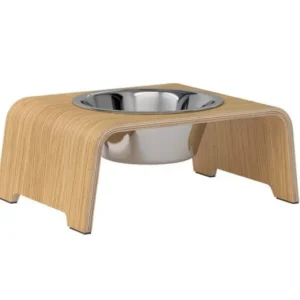 dogBar® Single M small Eiche natur mit Edelstahl-dogBar-TOJU Interior