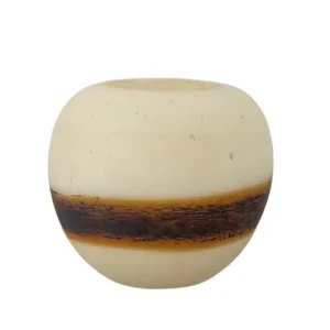 Teelichthalter Stonto – aus Glas mit sandgestrahlter Oberfläche