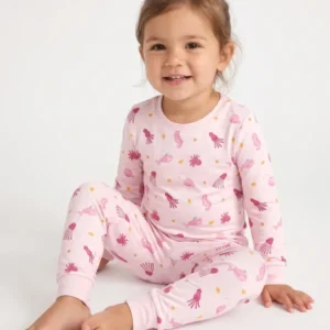Pink Tide Treasures Bamboo Two Piece Long Sleeve Pajama Set