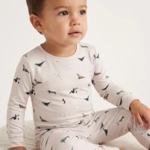 Arctic Ocean Friends Bamboo Two Piece Long Sleeve Pajama Set