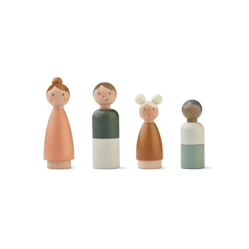 LIEWOOD - Poupée En Bois Lotta - Set De 4 Multi Mix