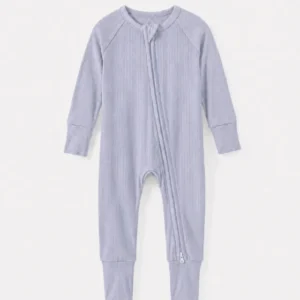 Light Fog Ribbed Bamboo Convertible Zippy
