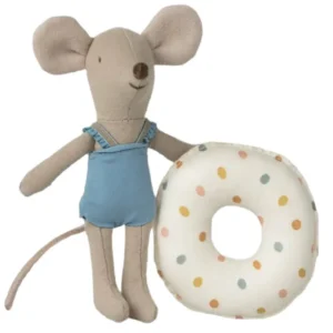 MAILEG - Souris de Plage Avec Bouée, Petite sœur - Multi Dot