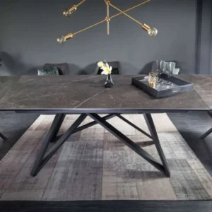 ATLAS Ausziehbarer Esstisch 180-220-260cm Graphit Keramik made in Italy