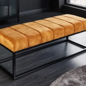 Elegante Sitzbank PETIT BEAUTÉ 108cm Samt Metallgestell