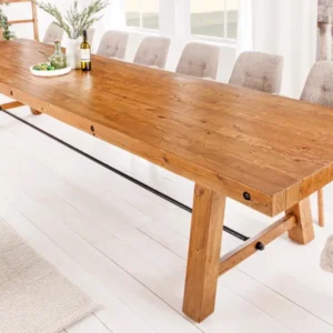 Massiver Esstisch FINCA vintage braun recyceltes Pinienholz