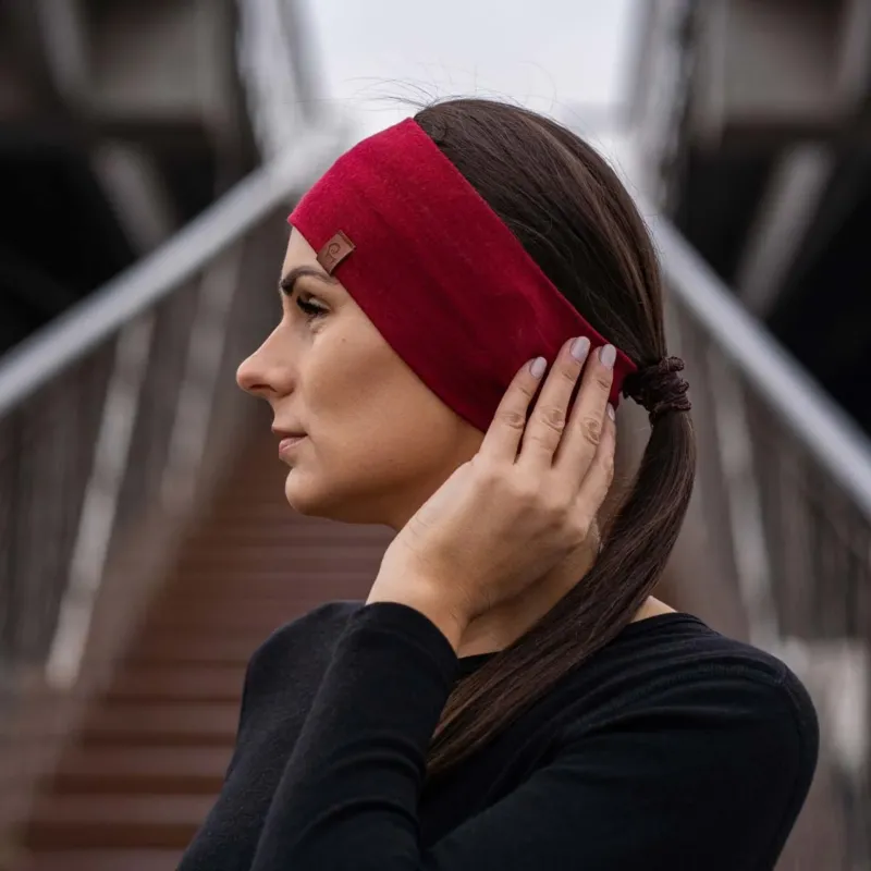 Women's Headband 160 Merino Royal Cherry
