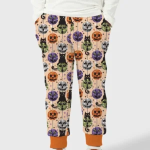 Groovy Halloween Disco Cat Bamboo Jogger