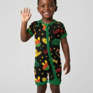 Peace Love Juneteenth Bamboo Shorty Zippy