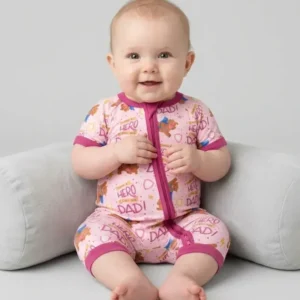 I Have A Hero Daddy & Me Matching Bamboo Shorty Zippy