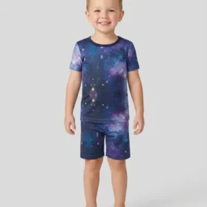Nebula Bamboo Two-Piece Short Sleeve Shorts Pajama Set
