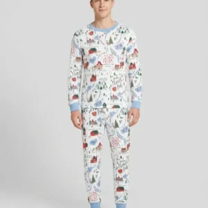 The North Pole Map Bamboo Men's Pajama Set