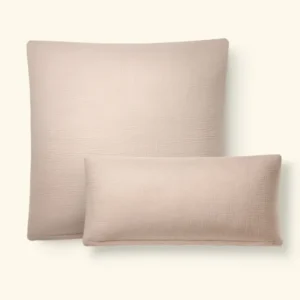 Musselin Kissenbezüge 2er-Set Beige 80x80 cm