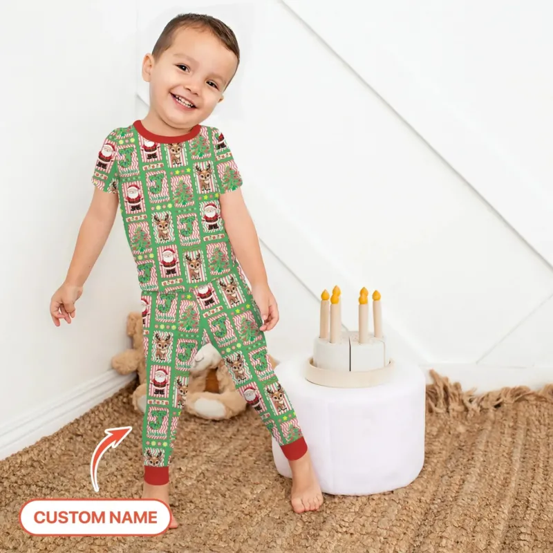 North Pole Wonderland Two Piece Short Sleeve Pajama Set , North Pole Wonderland Two Piece Short Sleeve Pajama Set - 12-18M