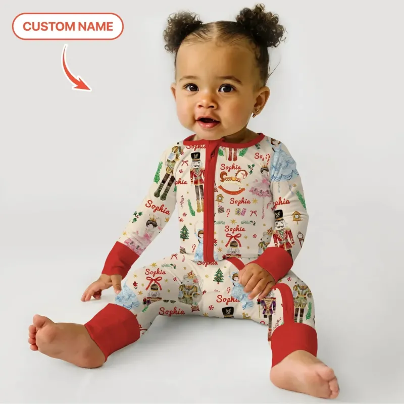 Nutcracker’s Christmas Dream Custom Name Convertible Zippy , Nutcracker’s Christmas Dream Custom Name Convertible Zippy - 0-3M
