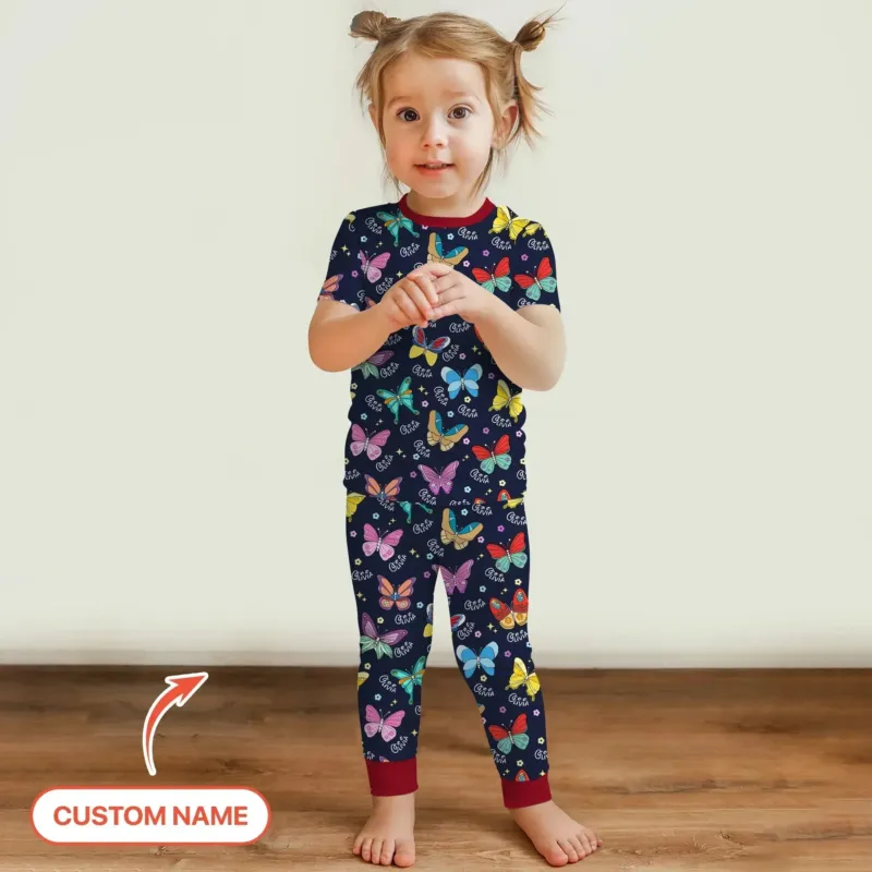 Tiny Wings: The Butterfly Princess Two Piece Short Sleeve Pajama Set , Tiny Wings: The Butterfly Princess Two Piece Short Sleeve Pajama Set - 12-18M