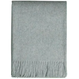 Alpaka Tagesdecke Ylva - Reine Alpakawolle in Vintage Blau - 200x150 cm