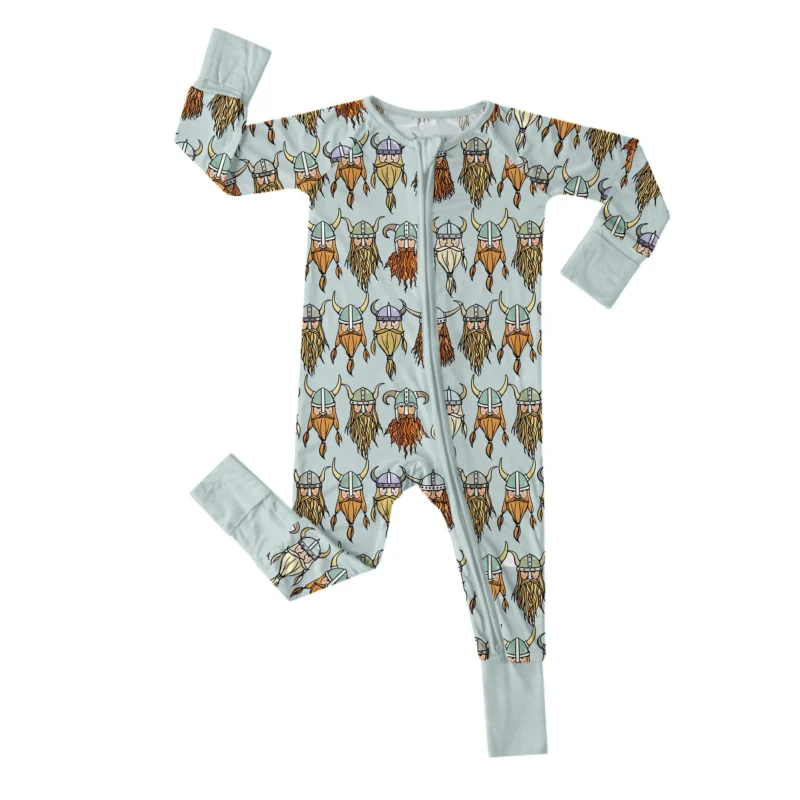 Viking Convertible Zippered Romper , Viking Convertible Zippered Romper - Newborn