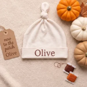 Custom Name New To The Pumpkin Patch Applique Embroidered Bamboo Hat