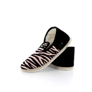 Pantoufles Charentaises ZEBRA DARK PINK